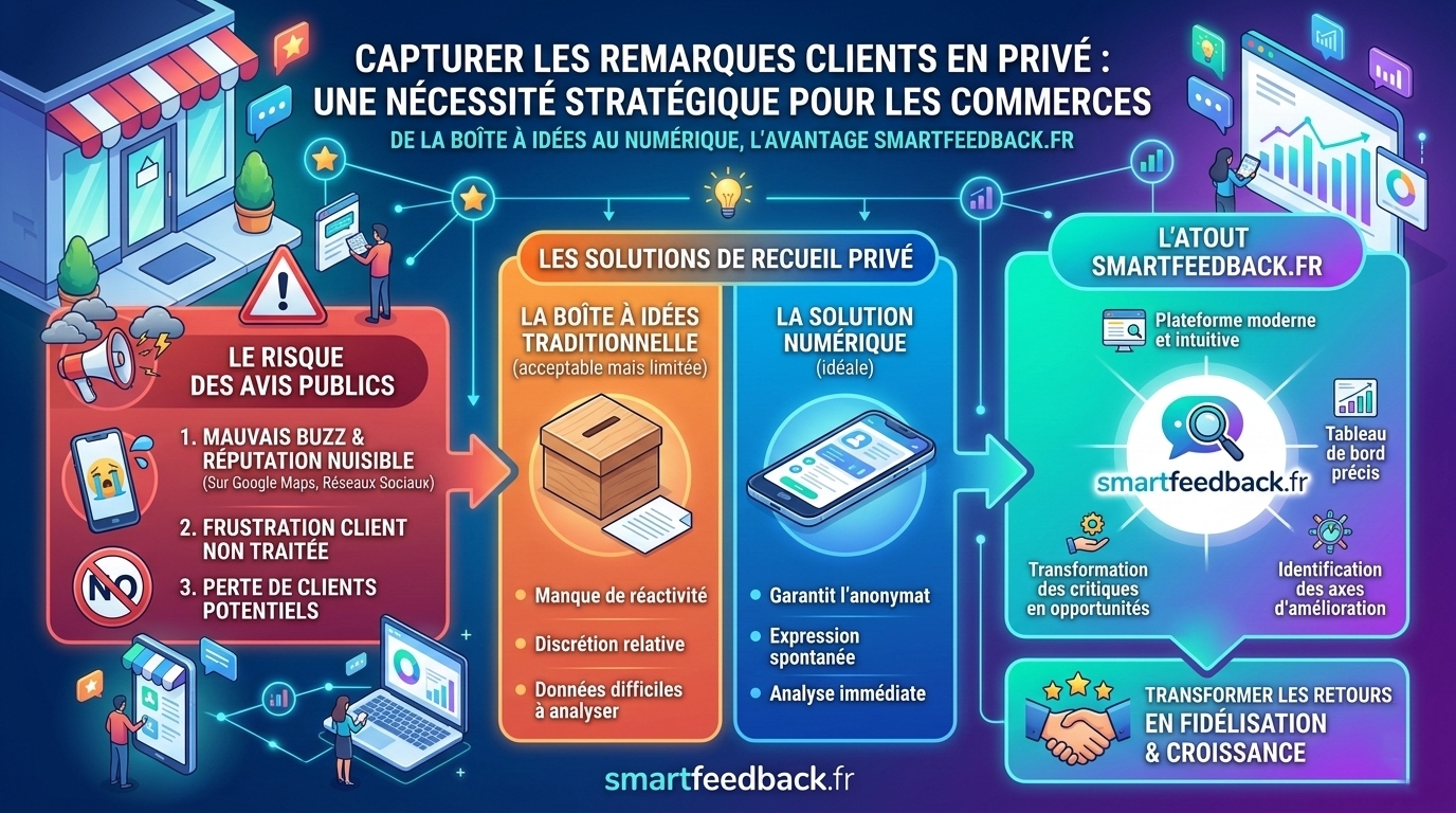 Illustration de la gestion de la relation client et feedback privé